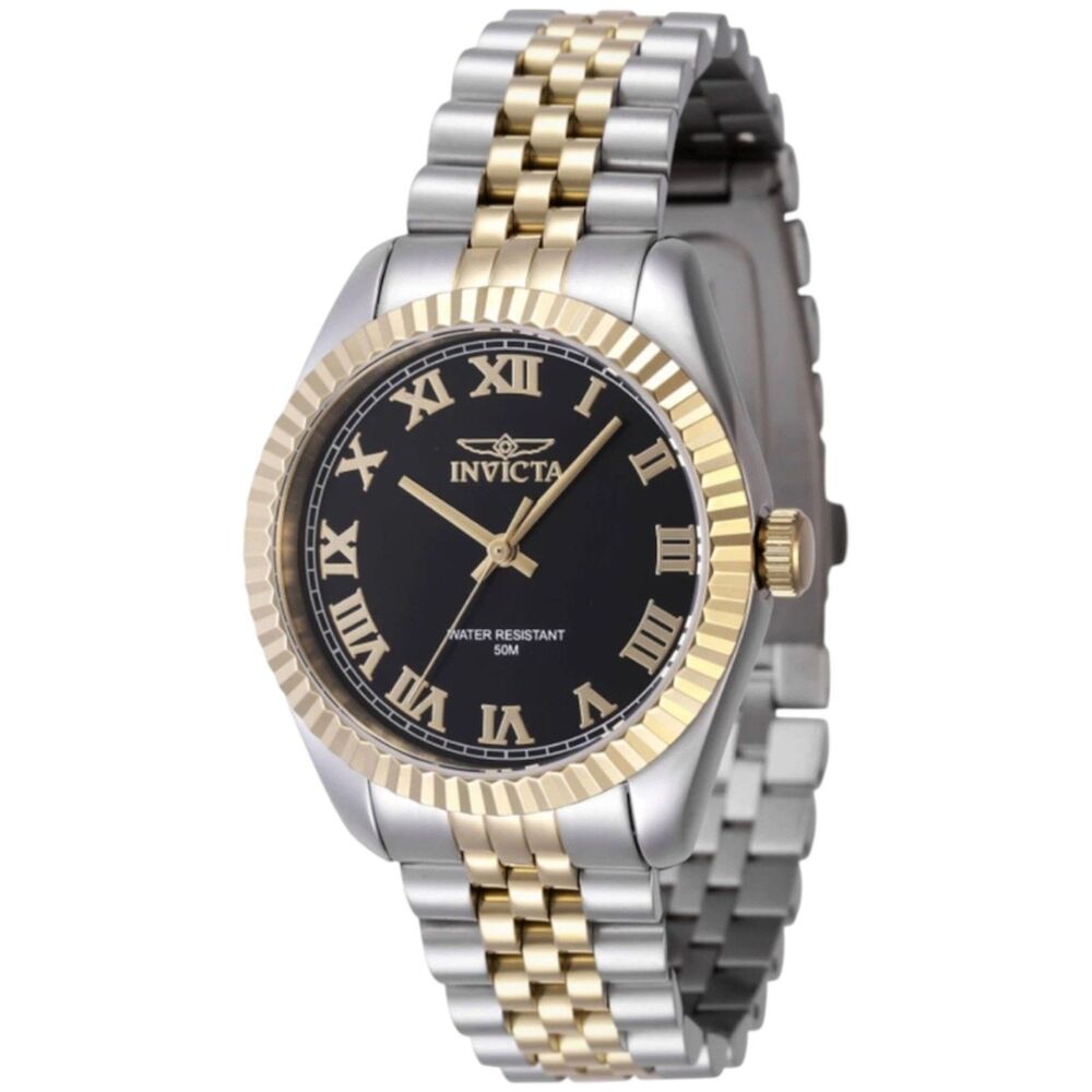 Invicta Watch Specialty Quartz Black Dial Women’s Watch 47413 & Gray Travel case